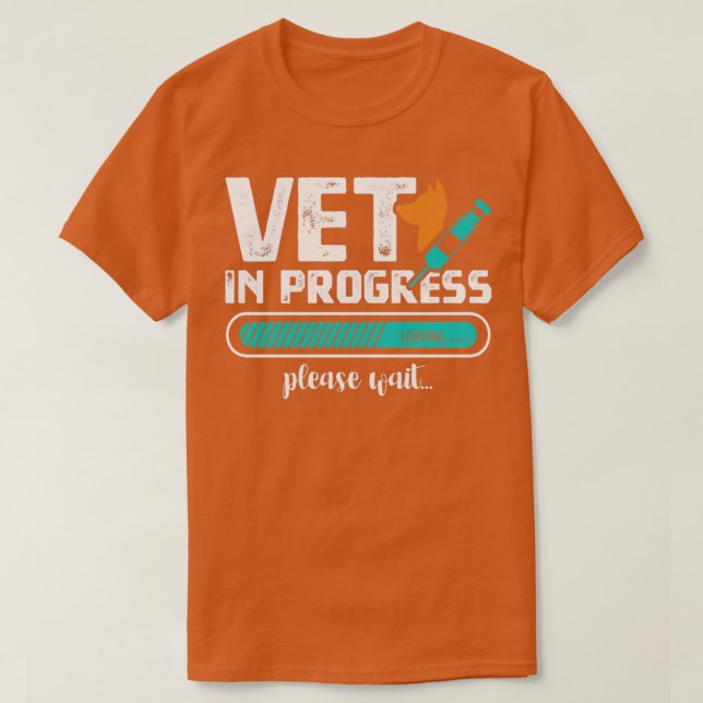 Vet i Progress Veterinarian School Vet Tech Veter T Shirt (Design framsida)