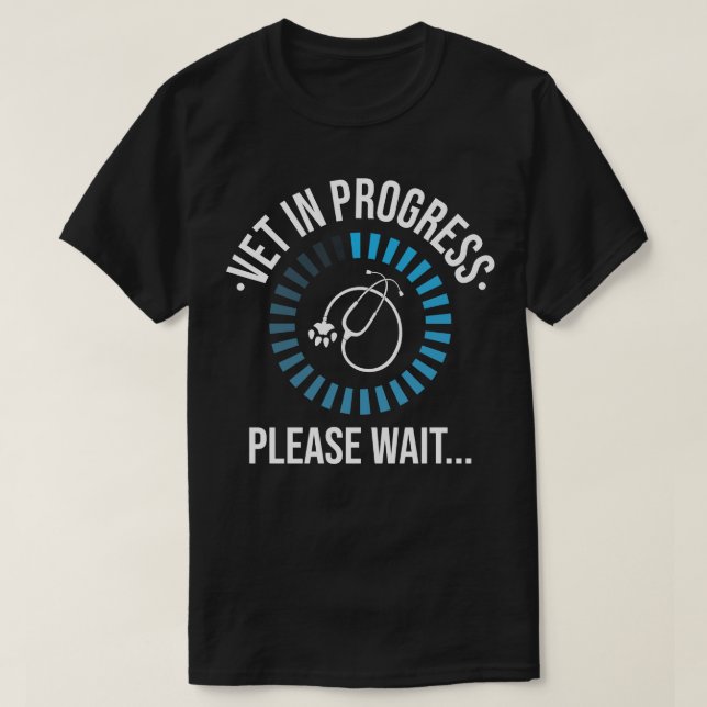 Vet In Progress Student T Shirt (Design framsida)