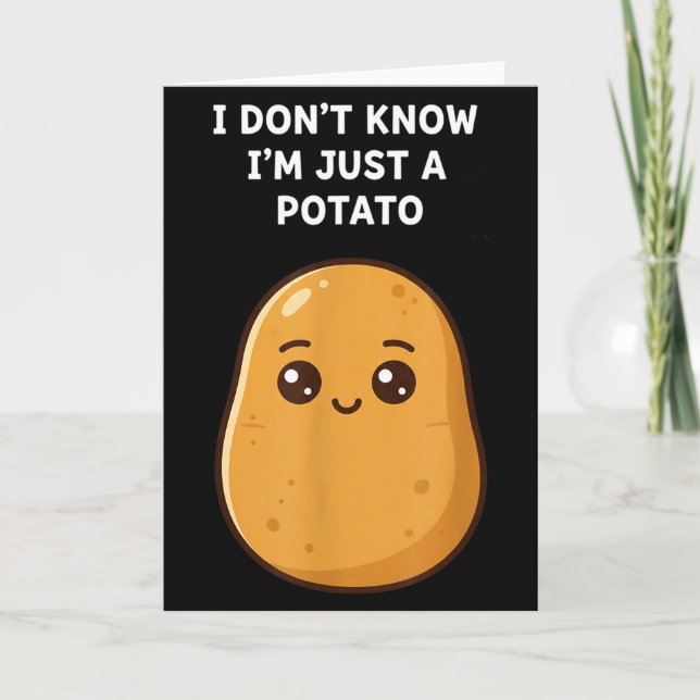 Vet inte en potatis rolig potatis serie mat veg kort (Framsida)