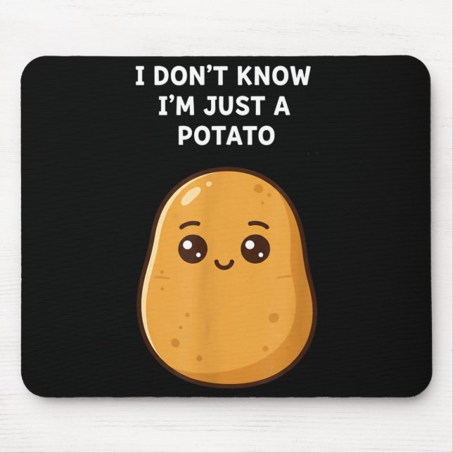 Vet inte en potatis rolig potatisteckning mat veg musmatta (Framsidan)