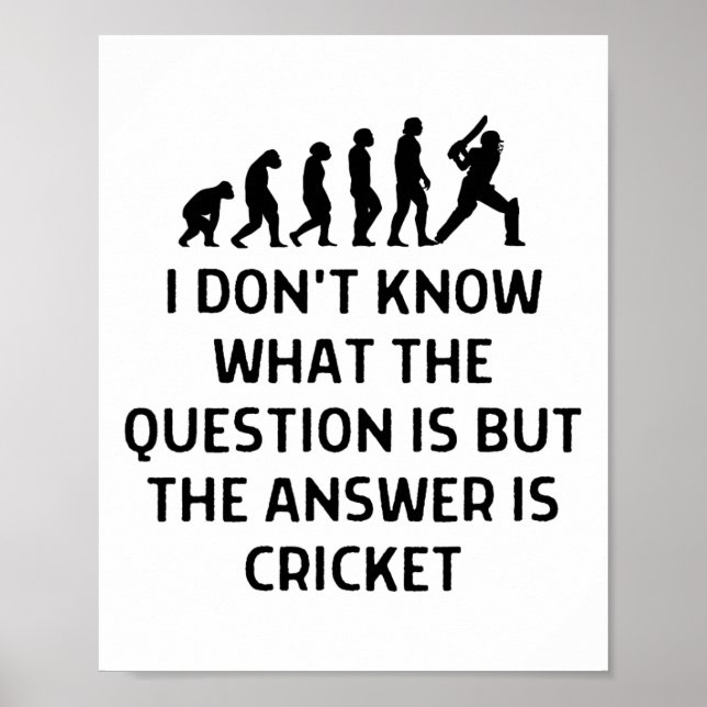 Vet inte vad frågan är Svar Cricket Kvinnor M Poster (Framsidan)