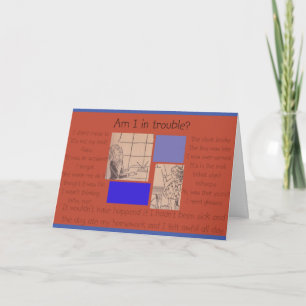 Vet inte vad jag gjorde, men jag är ledsen! - Kort