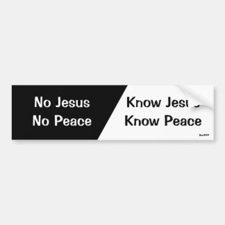 Vet Jesus, vet fred Bildekal