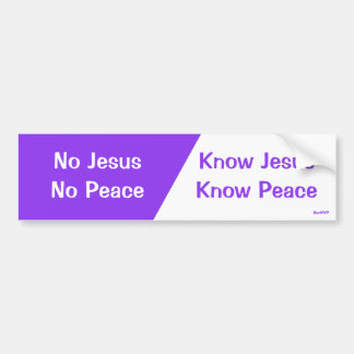 Vet Jesus, vet fred Bildekal