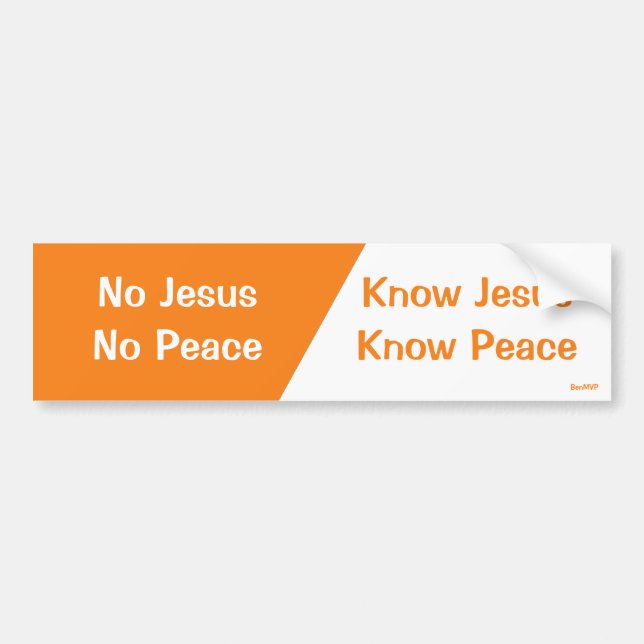 Vet Jesus, vet fred Bildekal (Framsidan)