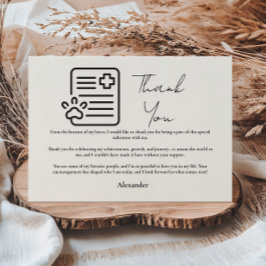 Vet Med Paw Syringe Graduation Party Tack Kort