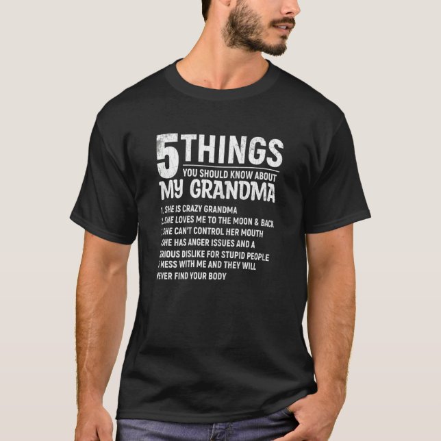 Vet om min farmor Nana Graphic T Shirt (Framsida)