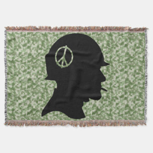 Vet Silhouette Camo Throw Filt