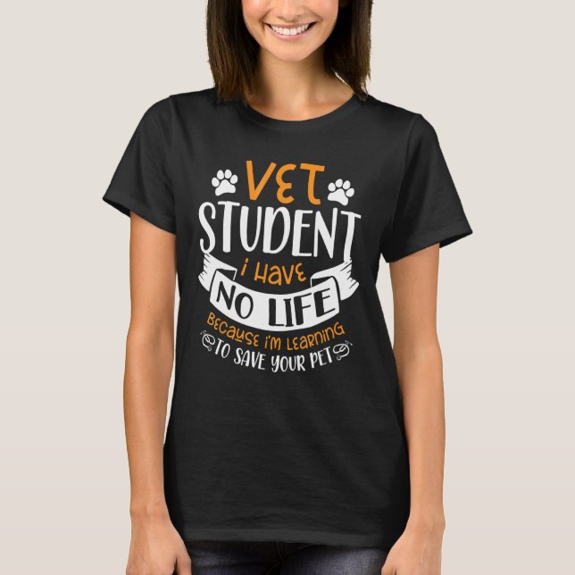 Vet Student Future Veterinarian Veterinary Animal T Shirt (Framsida)
