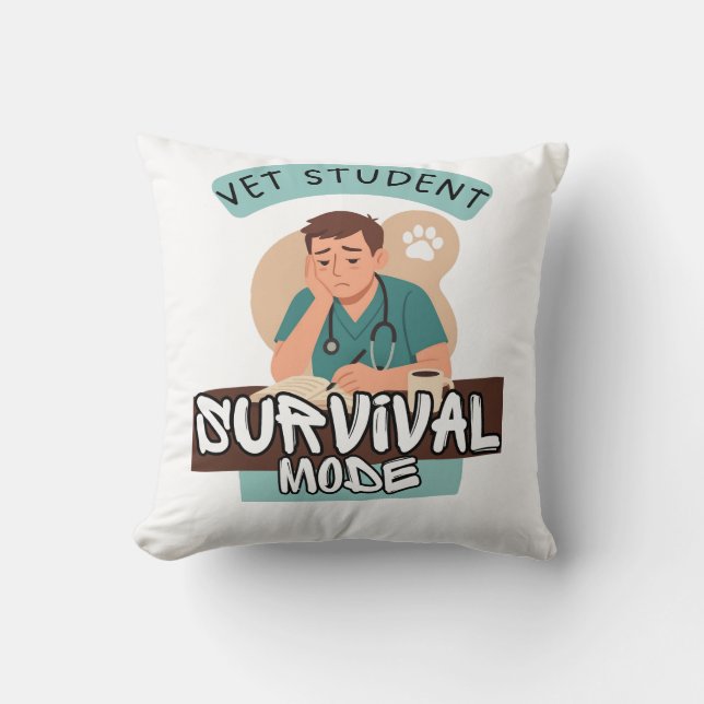 Vet Student Survival Mode – Vet Student Design Kudde (Framsida)