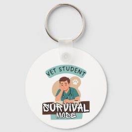 Vet Student Survival Mode – Vet Student Design Nyckelring