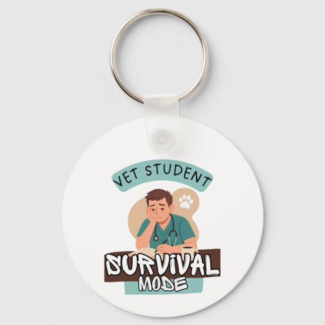 Vet Student Survival Mode – Vet Student Design Nyckelring (Framsida)
