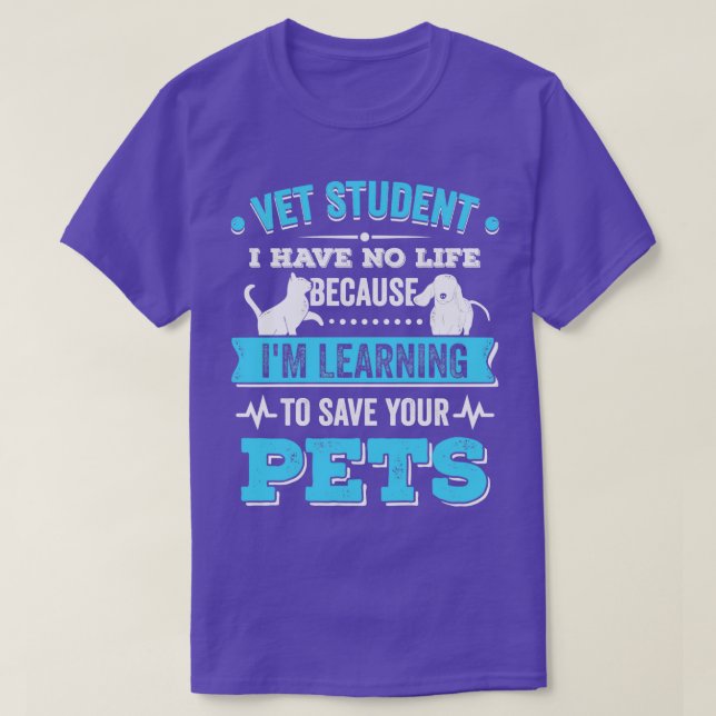 Vet Student Veterinary School Veterinarian Gift T Shirt (Design framsida)