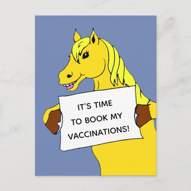 Vet Surgery Horse Vaccination Reminder Vykort (Framsida)