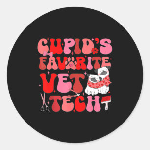 Vet Tech Alla hjärtans dag Veterinär Veterinär Stu Runt Klistermärke
