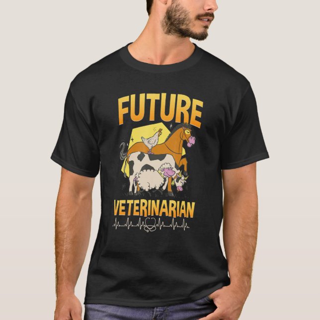 Vet Tech Cute Veterinary Future Veterinarian T Shirt (Framsida)