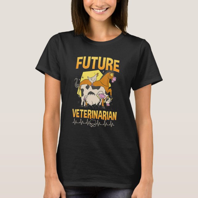 Vet Tech Cute Veterinary Future Veterinarian T Shirt (Framsida)