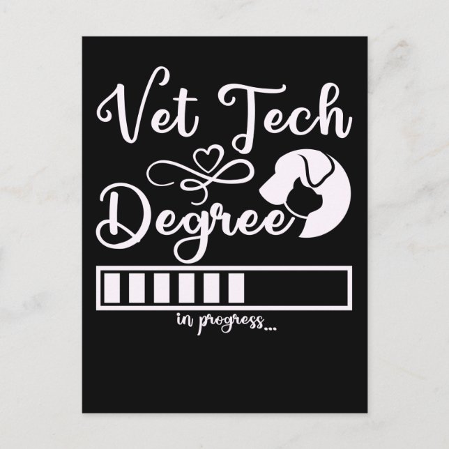Vet Tech Degree Loading Future Veterinarian Vykort (Framsida)