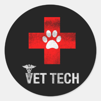 Vet Tech Distress Stil Vet Tech Runt Klistermärke