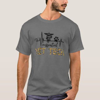 Vet Tech Essential - Vet Tech Heartslag Leopard T Shirt