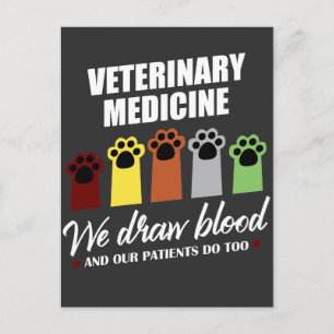 Vet Tech Gift for Veterinary Tech Draw Blood Vykort