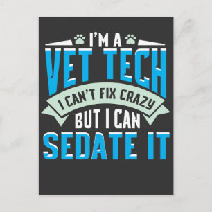 Vet Tech Gift Idea - Funny Veterinarian Say Vykort