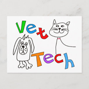 Vet Tech Gifts, veterinärtekniker Vykort