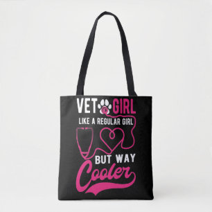 Vet Tech Girl Kärlek Animals Female Veterinarian Tygkasse