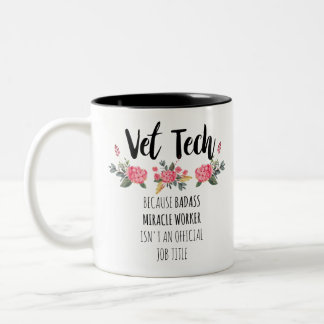 Vet Tech Gratitude Apprecision Tack Gift Två-Tonad Mugg