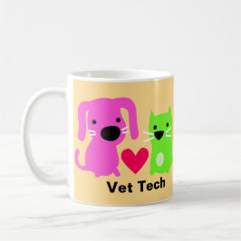 Vet Tech Hund & Cat & Heart Mugg