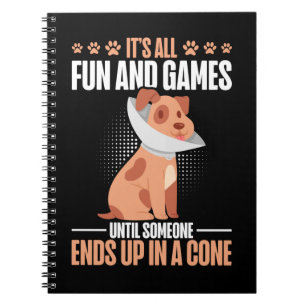 Vet Tech Hund Cone Humor Veterinarian Anteckningsbok