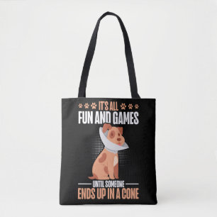 Vet Tech Hund Cone Humor Veterinarian Tygkasse