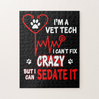 Vet Tech Kan_t laga Crazy T Shirt Pussel