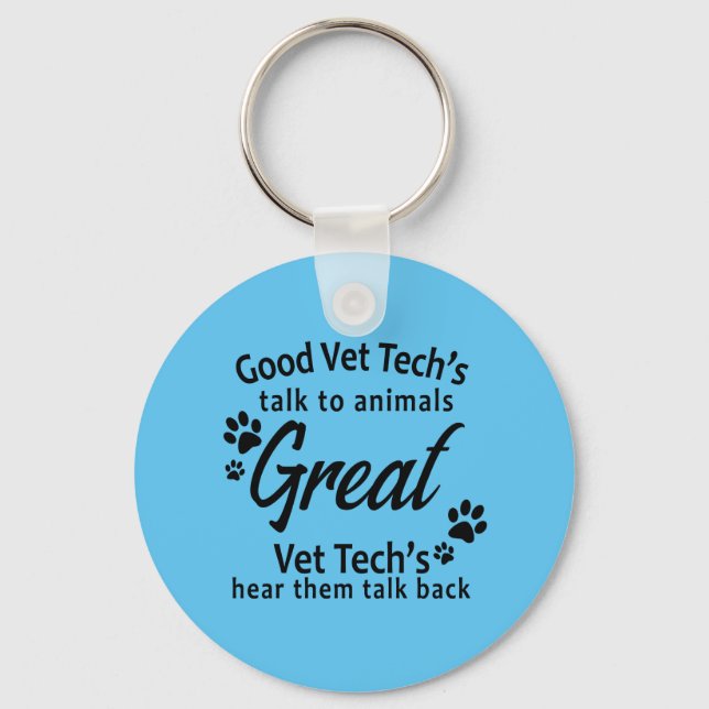 Vet Tech Keychain Gift Nyckelring (Framsida)