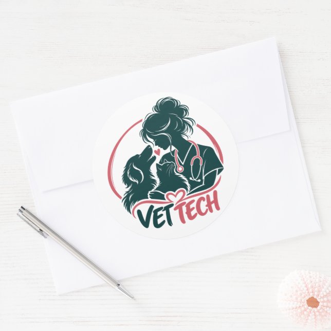 Vet Tech Klistermärke Kärlek (Kuvert)