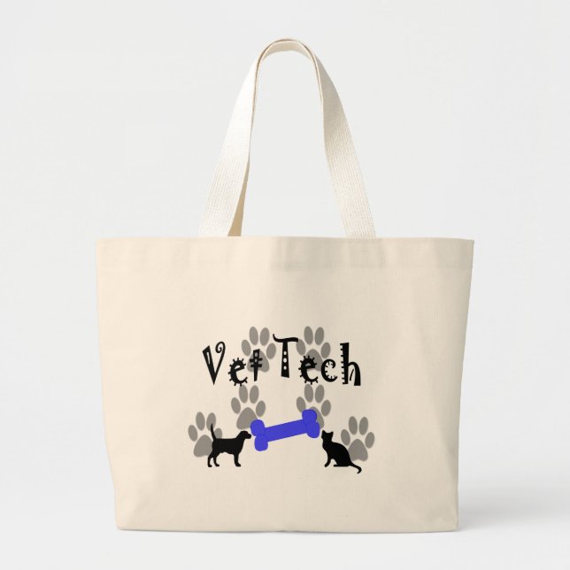 Vet TECH med hundben Jumbo Tygkasse (Framsidan)
