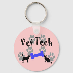 Vet TECH med hundben Nyckelring