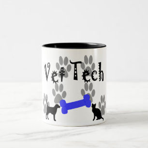 Vet TECH med hundben Två-Tonad Mugg