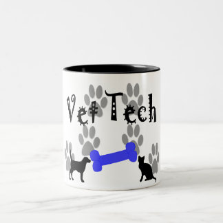 Vet TECH med hundben Två-Tonad Mugg