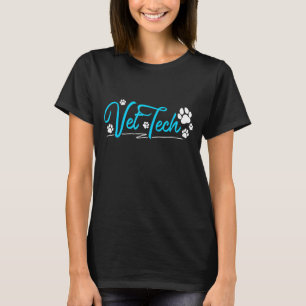 Vet Tech Pawprint Veterinärtekniker T Shirt