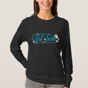 Vet Tech Pawprint Veterinärtekniker T Shirt