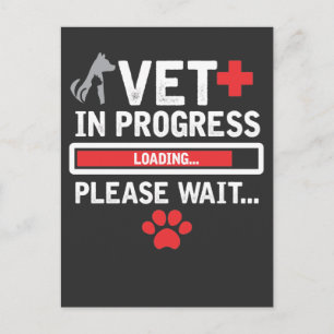 Vet Tech Rädda djuren Technician Cat Hund Kärlek Vykort
