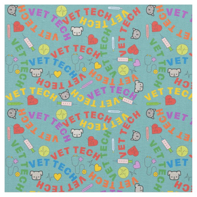 Vet Tech Teal Tyg (Närbild)