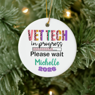 Vet Tech Under Utbildning Julgransprydnad Keramik
