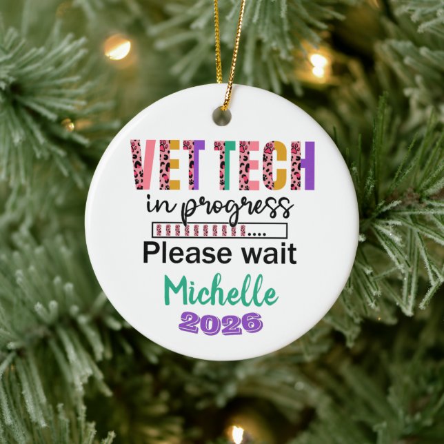 Vet Tech Under Utbildning Julgransprydnad Keramik (Träd)