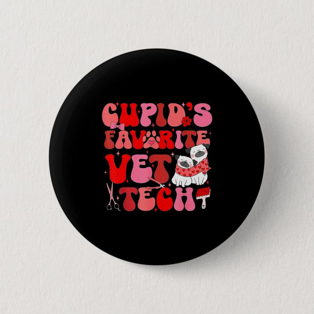 Vet Tech Valentines Day Veterinary Vet Student Vet Knapp (Framsida)
