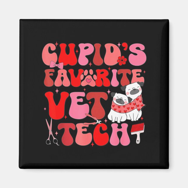 Vet Tech Valentines Day Veterinary Vet Student Vet Magnet (Framsidan)