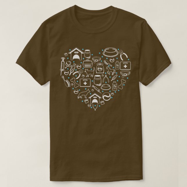 Vet Tech Veterinary Technician Medicine Veterinari T Shirt (Design framsida)
