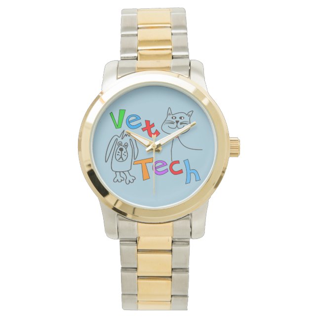 Vet Tech Watch Cat och Hund design Armbandsur (Framsida)