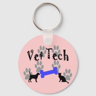 Vet TECH with Hund Bone Nyckelring
